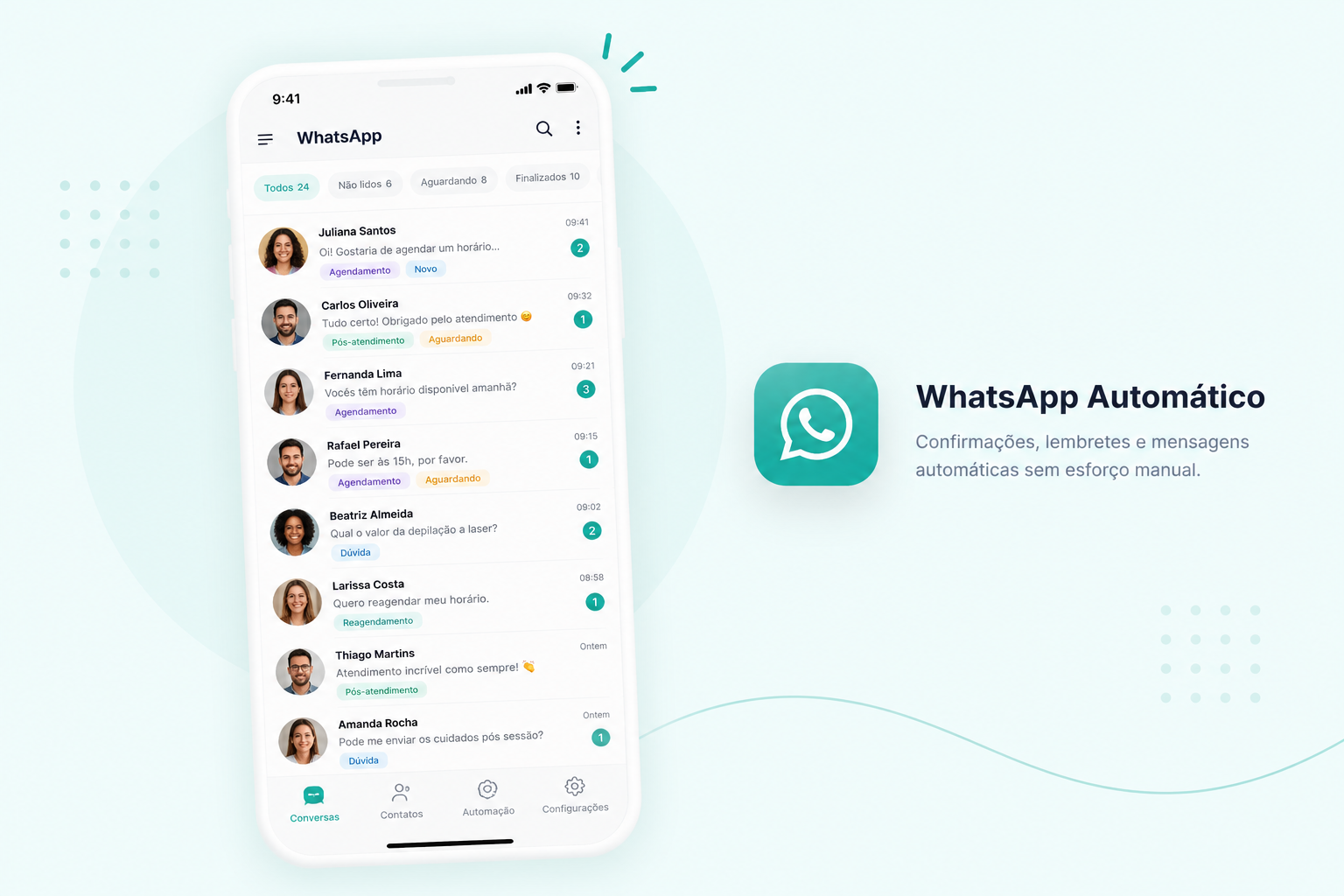 Confirmação automática de agendamentos por WhatsApp